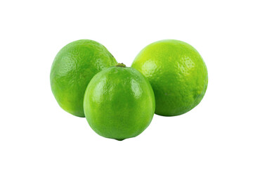 Fresh lime isolated on white background with clipping path