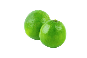 Fresh lime isolated on white background with clipping path