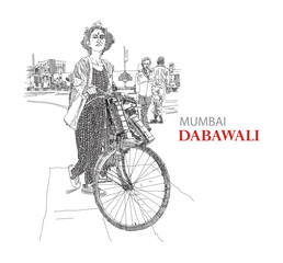 Mumbai dabbawalla character illustration artwork