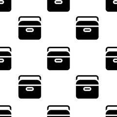 Single Portable fridge pattern. Portable fridge concept. filled trendy Vector seamless Pattern, background, wallpaper