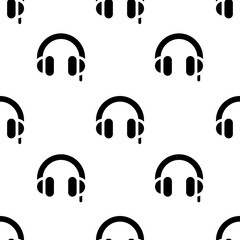 Single Headphones pattern. Headphones concept. filled trendy Vector seamless Pattern, background, wallpaper