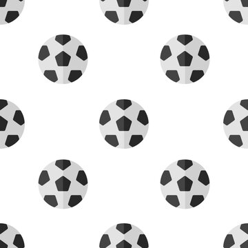 Single soccer ball pattern. soccer ball concept. flat trendy Vector seamless Pattern, background, wallpaper