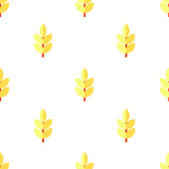 Single wheat pattern. wheat concept. flat trendy Vector seamless Pattern, background, wallpaper