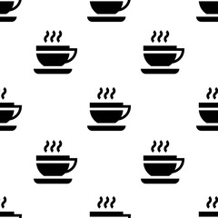 Single Coffee pattern. Coffee concept. filled trendy Vector seamless Pattern, background, wallpaper