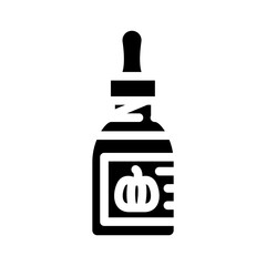 oil pumpkin glyph icon vector. oil pumpkin sign. isolated symbol illustration