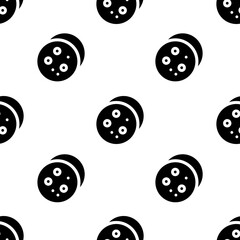 Single Cookie pattern. Cookie concept. filled trendy Vector seamless Pattern, background, wallpaper