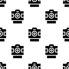 Single Photo camera pattern. Photo camera concept. filled trendy Vector seamless Pattern, background, wallpaper