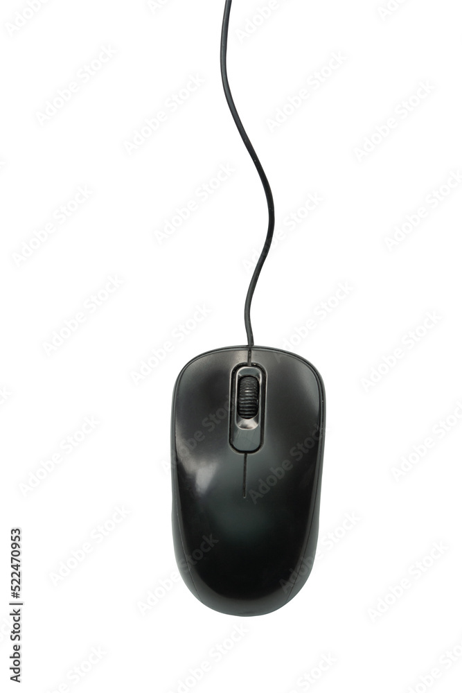 Wall mural computer mouse isolated on white with clipping path