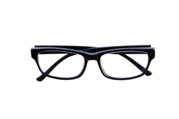 Black eyeglasses frame isolated on white background. with clipping path .