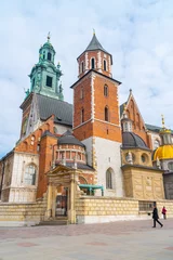 Fotobehang Wawel hill with cathedral and castle in Krakow © k_samurkas