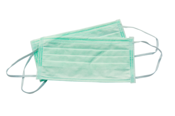 Medical mask isolated on white background Covid 19 protection. With clipping path