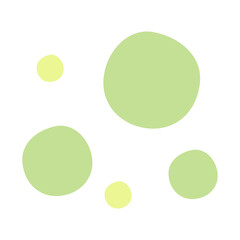 abstract group of green color circle 