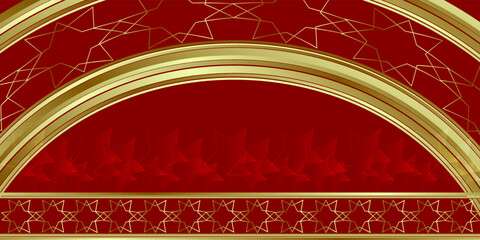 Luxury red gold background