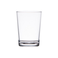 Empty water glass isolated on white with clipping path