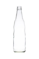 Empty Glass bottle isolated on white with clipping path