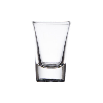 Empty water glass isolated on white with clipping path