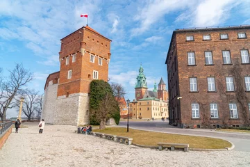 Foto op Aluminium Wawel hill with cathedral and castle in Krakow © k_samurkas
