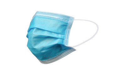 Medical mask or Hygienic mask isolated on white background with clipping path.