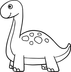 cute dinosaur prehistoric animal cartoon characters for coloring