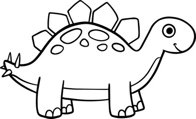 cute dinosaur prehistoric animal cartoon characters for coloring