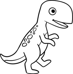 cute dinosaur prehistoric animal cartoon characters for coloring