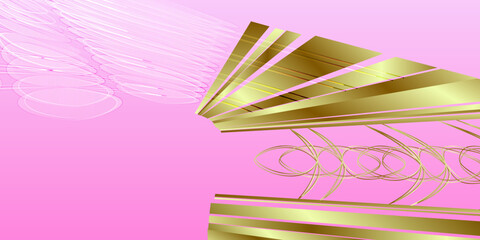 Luxury pink gold background vector design