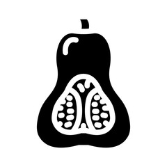 pumpkin orange glyph icon vector. pumpkin orange sign. isolated symbol illustration