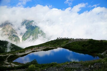 Fototapeta premium clouds over lake