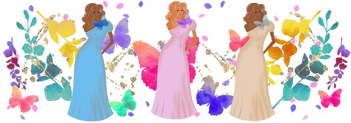 background with butterflies