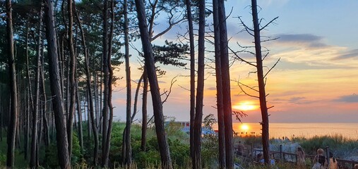 Zachod słońca nad Morzem Bałtyckim