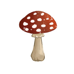 Mushroom Crayon Element Decoration 