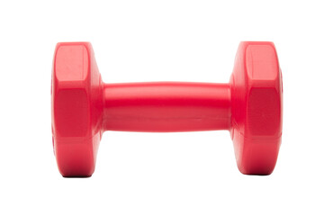 Red dumbbell.