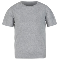 Grey kids t-shirt mockup, Cutout.