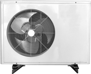 Air condition compressor isolated on white background with clipping path