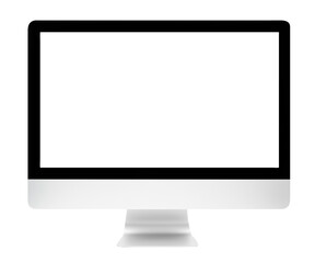 Fototapeta premium Desktop computer with blank screen mockup, Cutout.