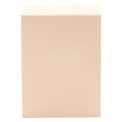 Blank orange product packaging box mockup, Cutout.