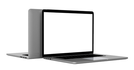 Modern laptop  isolated on white background. 3D Illustration.