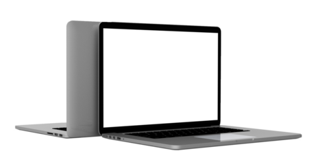 Modern laptop  isolated on white background. 3D Illustration.