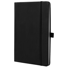 Black leather notebook mockup, Cutout.