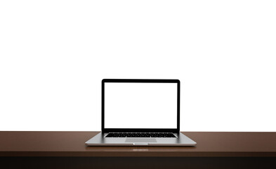 Modern laptop  isolated on white background. 3D Illustration.