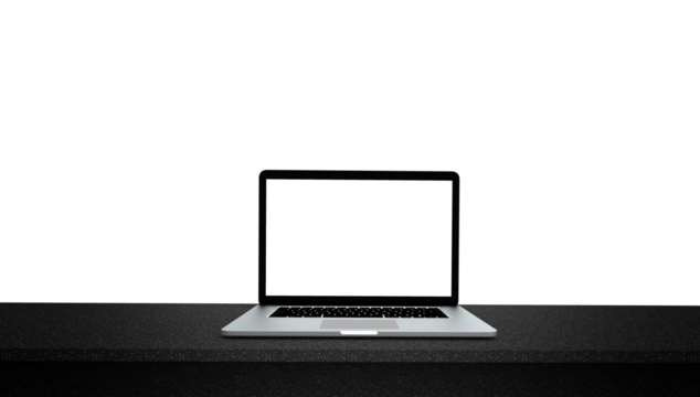 Modern laptop  isolated on white background. 3D Illustration.