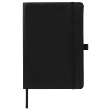 Black leather notebook mockup, Cutout.