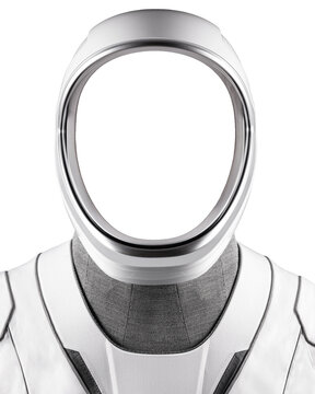 Space suits isolated on white background with clipping path. Elements of this image furnished by NASA.