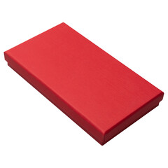 Red box product packaging mockup, Cutout.
