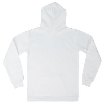 White Pullover Hoodie mockup, Cutout.