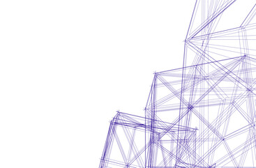 abstract architecture vector 3d illustration