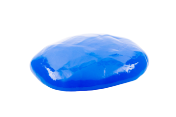 Blue slime isolated on white with clipping path