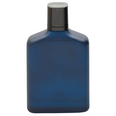 Dark blue Bottle of Perfume mockup, Cutout.