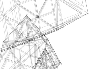 abstract architecture vector 3d illustration