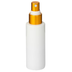 White perfume spray bottle mockup, Cutout.